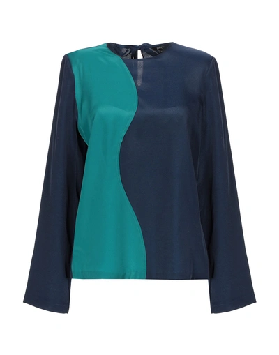 Shop Raoul Woman Blouse Midnight Blue Size M Polyester