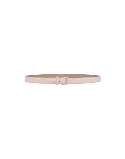 Shop Lacoste Woman Belt Light Pink Size 39.5 Polyurethane
