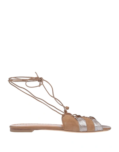 Shop Alexa Wagner Sandals In Khaki