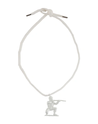 Shop Maison Margiela Necklace In White