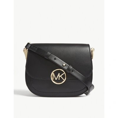 Michael kors lillie on sale small leather saddle bag