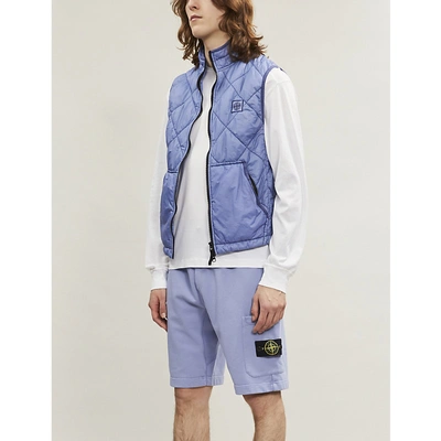 Shop Stone Island Quilted Shell Gilet In Lavanda/lilac
