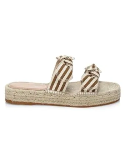 Shop Loeffler Randall Women's Daisy Two Bow Espadrille Platform Sandals In Tan