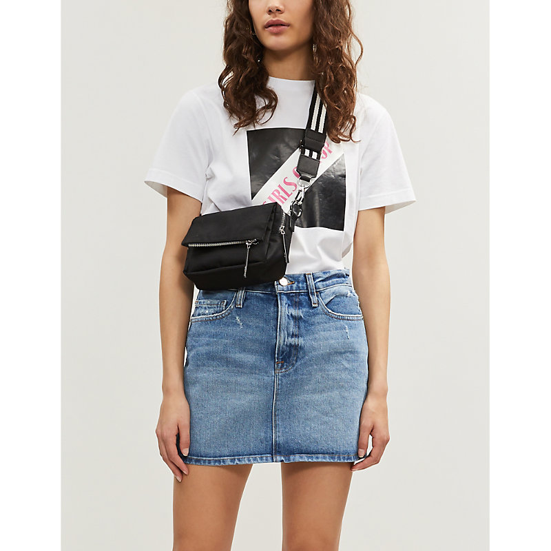 frame le mini denim skirt
