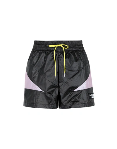 Shop Puma Tz Short  Woman Shorts & Bermuda Shorts Black Size S Nylon
