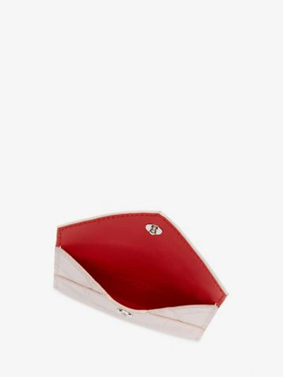 Shop Alexander Mcqueen Skull Envelope Card Holder In Pale Rose