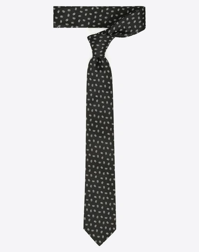Shop Valentino Seta Vlogo Tie In Black