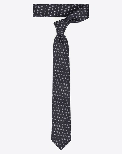 Shop Valentino Seta Vlogo Tie In Blue