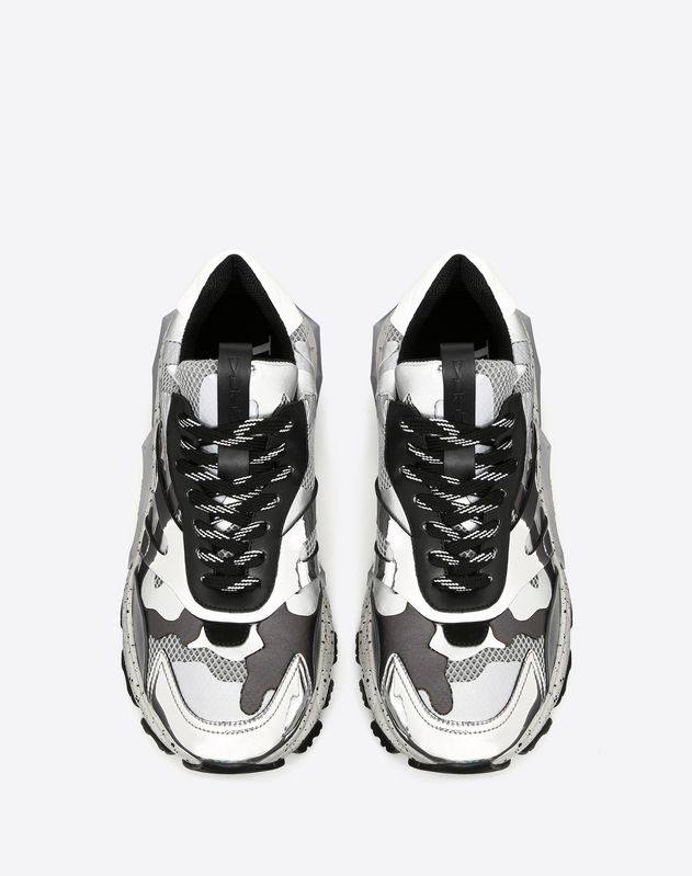 valentino camouflage bounce trainer