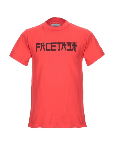 Shop Facetasm T-shirt In Red