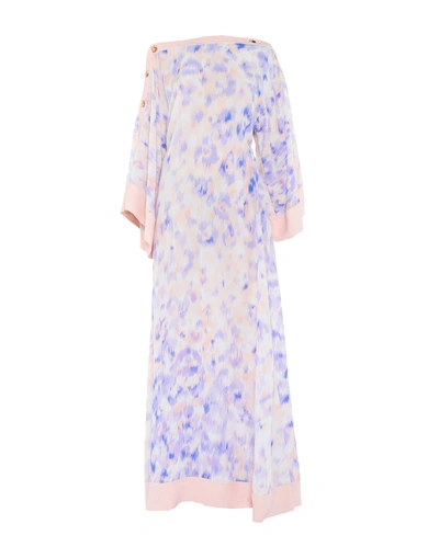 Shop Roberto Cavalli Long Dresses In Light Pink