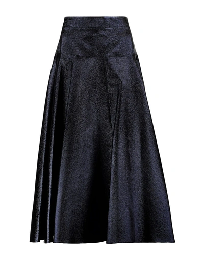 Shop Osman Midi Skirts In Dark Blue
