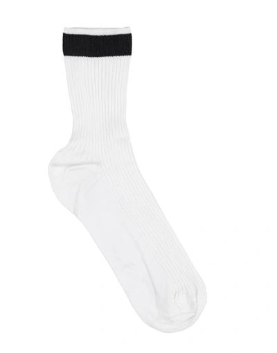 Shop Valentino Garavani Woman Socks & Hosiery White Size L Silk, Polyamide