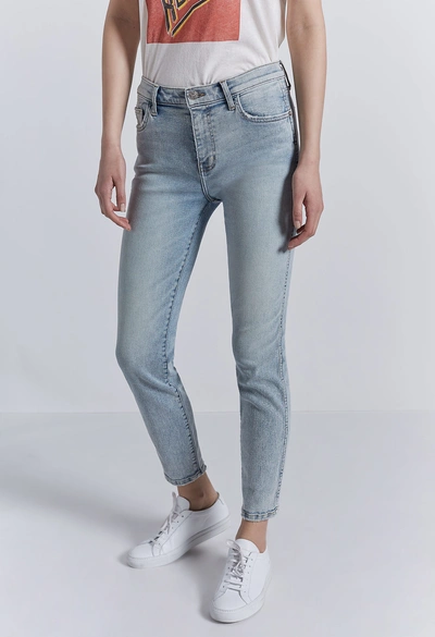 Shop Current Elliott The High Waist Stiletto Jean In Blue Wave