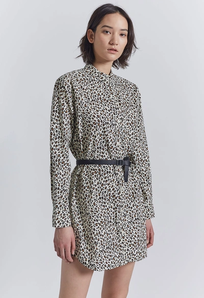 Shop Current Elliott The Billie Shirtdress In Jagged Leopard