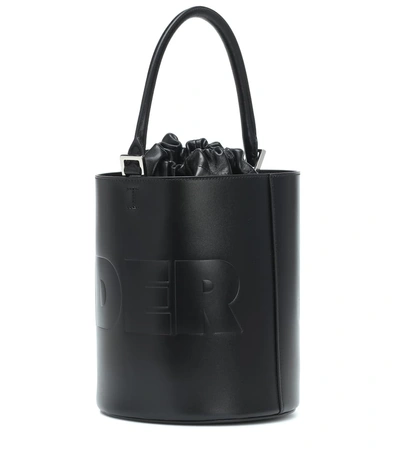 Shop Jil Sander Leather Bucket Bag In Black