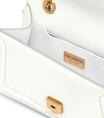 Shop Dolce & Gabbana Dg Amore Leather Shoulder Bag In White