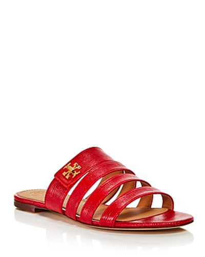 Shop Tory Burch Women's Kira Multi-band Slide Sandals In Ruby Red Leather