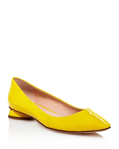 Shop Kate Spade Women's Fallyn Ballet Flats In Vibrant Canary Patent Leather