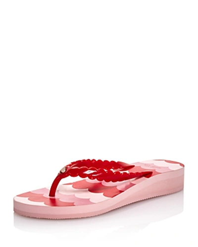 Shop Kate Spade New York Women's Mare Wedge Flip-flops In Ripe Cherry