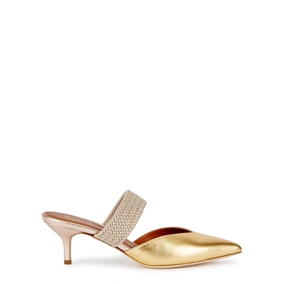 Shop Malone Souliers Maisie 45 Gold Leather Mules