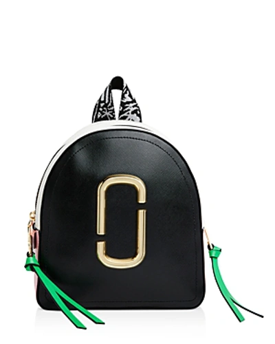 Shop Marc Jacobs Pack Shot Mini Backpack In Black/baby Pink Multi/gold