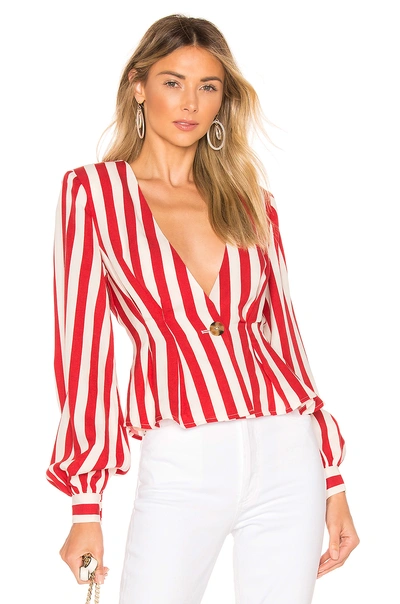 Shop House Of Harlow 1960 X Revolve Chandra Jacket In Red & White Stripe