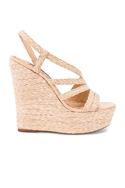 Shop Alice And Olivia Tenley Wedge In Light Natural & Deserto