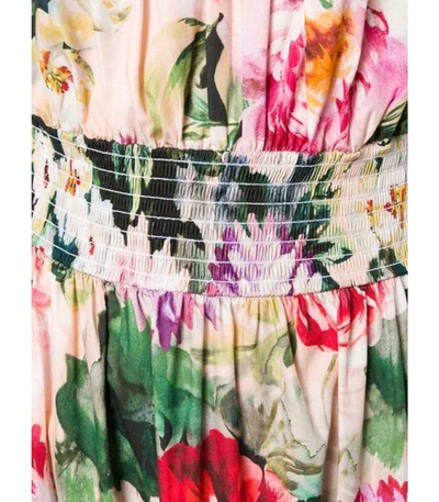 Shop Dolce & Gabbana Papaveri Floral Midi Dress In Wm