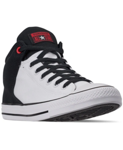 Shop Converse Men's Chuck Taylor All Star High Street Casual Sneakers From Finish Line In White/black/enamel Red