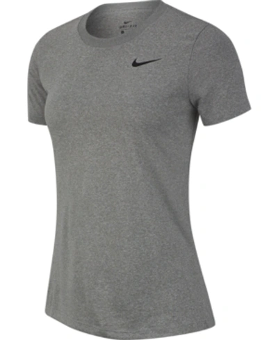 Shop Nike Women's Dry Legend T-shirt In Dark Grey Heather
