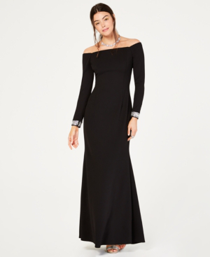 vince camuto long black dress