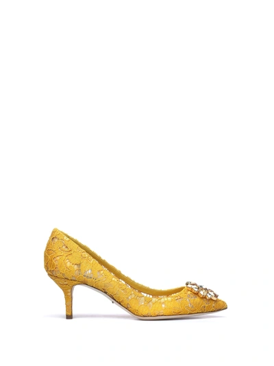 Shop Dolce & Gabbana Bellucci Pump In Senape