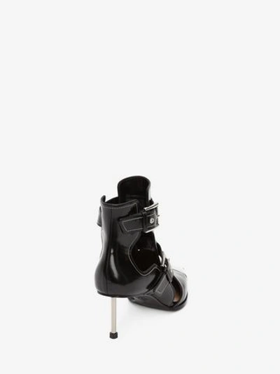 Shop Alexander Mcqueen Cage Heel Boot In Black/ivory