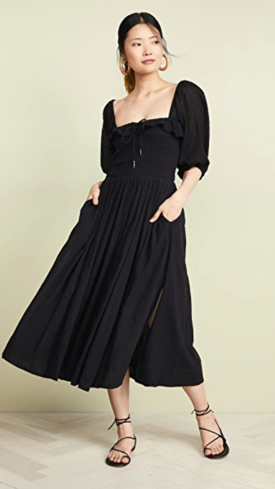 Shop Free People Oasis Midi Dress In Black