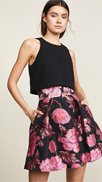 black halo sanibel 2 piece mini dress