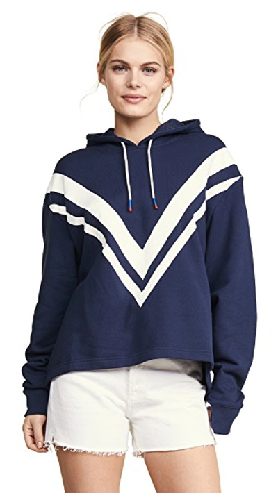 Shop Tory Sport Chevron Hoodie In Tory Navy