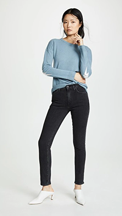Shop Zadig & Voltaire Bolt Patch Cashmere Sweater In Nuage