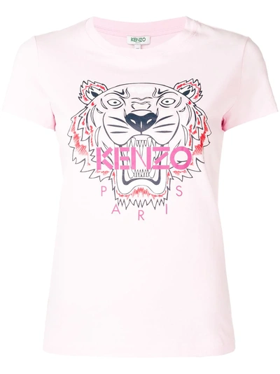 Shop Kenzo Logo Printed T-shirt - Pink