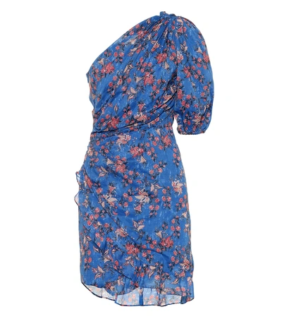 Shop Isabel Marant Étoile Esther Floral-printed Cotton Dress In Blue