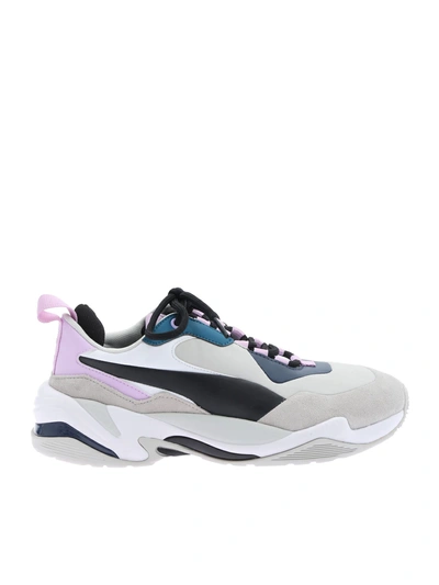 Shop Puma Thunder Rive Droite Sneakers In White