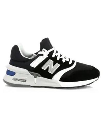 Shop New Balance 997 Sport Nubuck & Mesh Sneakers In Black White