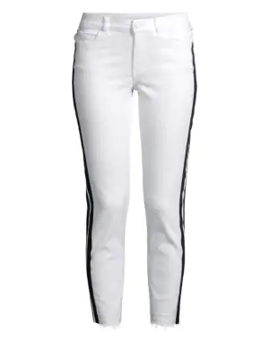 white side stripe jeans womens