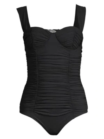 Shop Chiara Boni La Petite Robe Anastasia One-piece Swimsuit In Black