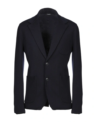 Shop Dolce & Gabbana Man Blazer Midnight Blue Size 42 Virgin Wool