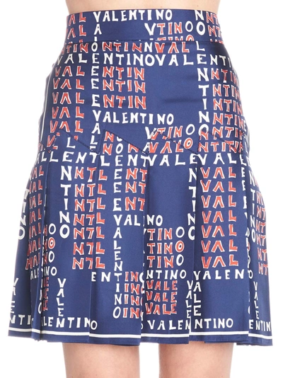 Shop Valentino Puzzle Skirt In Multicolor