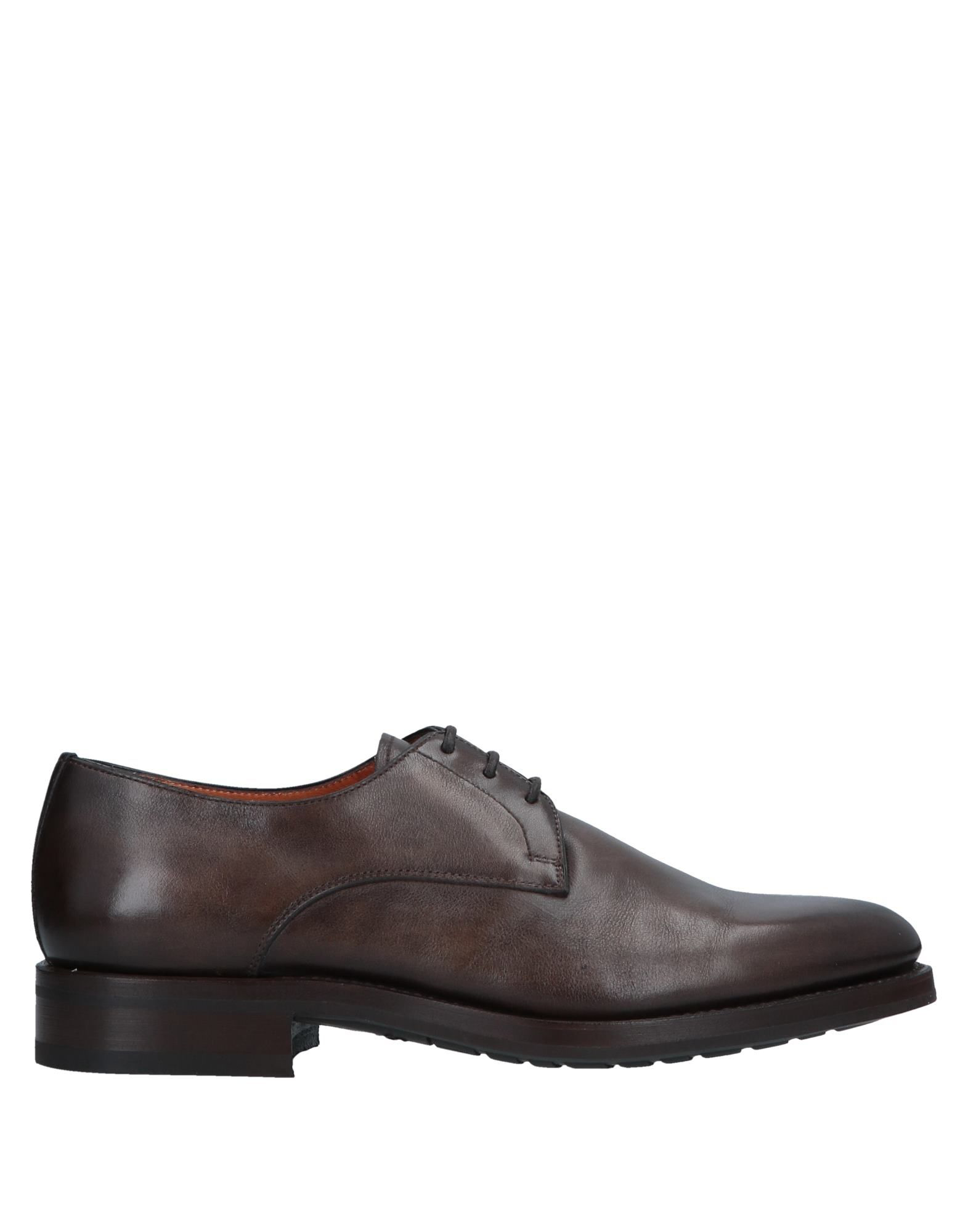 Santoni Lace-up Shoes In Dark Brown | ModeSens