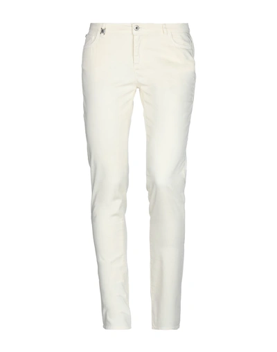 Shop Trussardi Jeans Woman Pants Ivory Size 32 Cotton, Elastane In White