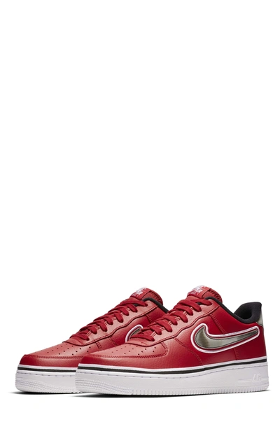 Shop Nike Air Force 1 '07 Lv8 Sport Shoe In Varsity Red/ Black/ White