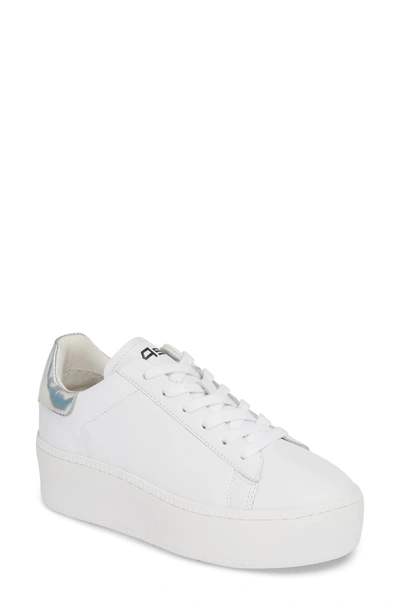 Shop Ash Cult Platform Sneaker In White/ Rainbow Leather